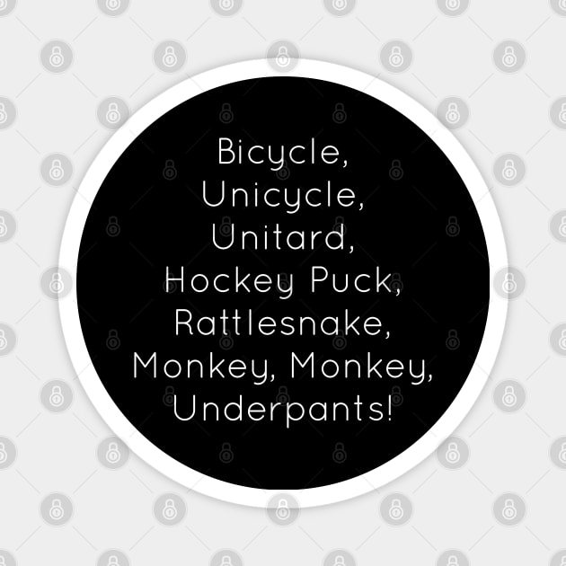 Monkey Monkey Underpants Magnet by Raw Designs LDN